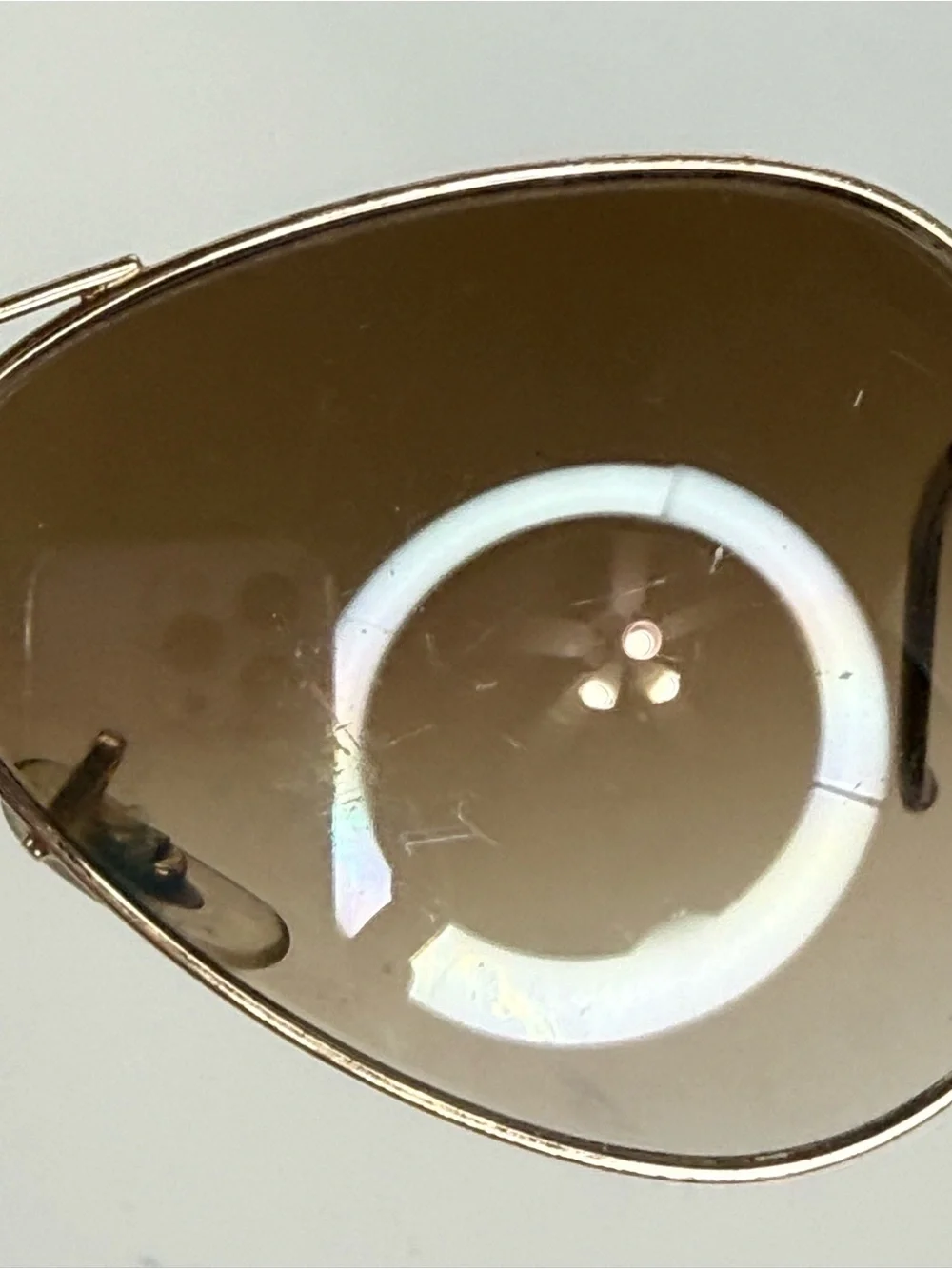 Ray Ban Gold Frame Aviator Sunglasses with Brown Lenses RB 58 14